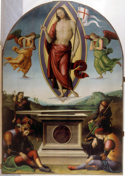 La Resurrection, Pietro Vannucci dit le "Perugino", Musée chretien, Pinanotheque de Pio IX, 1500
